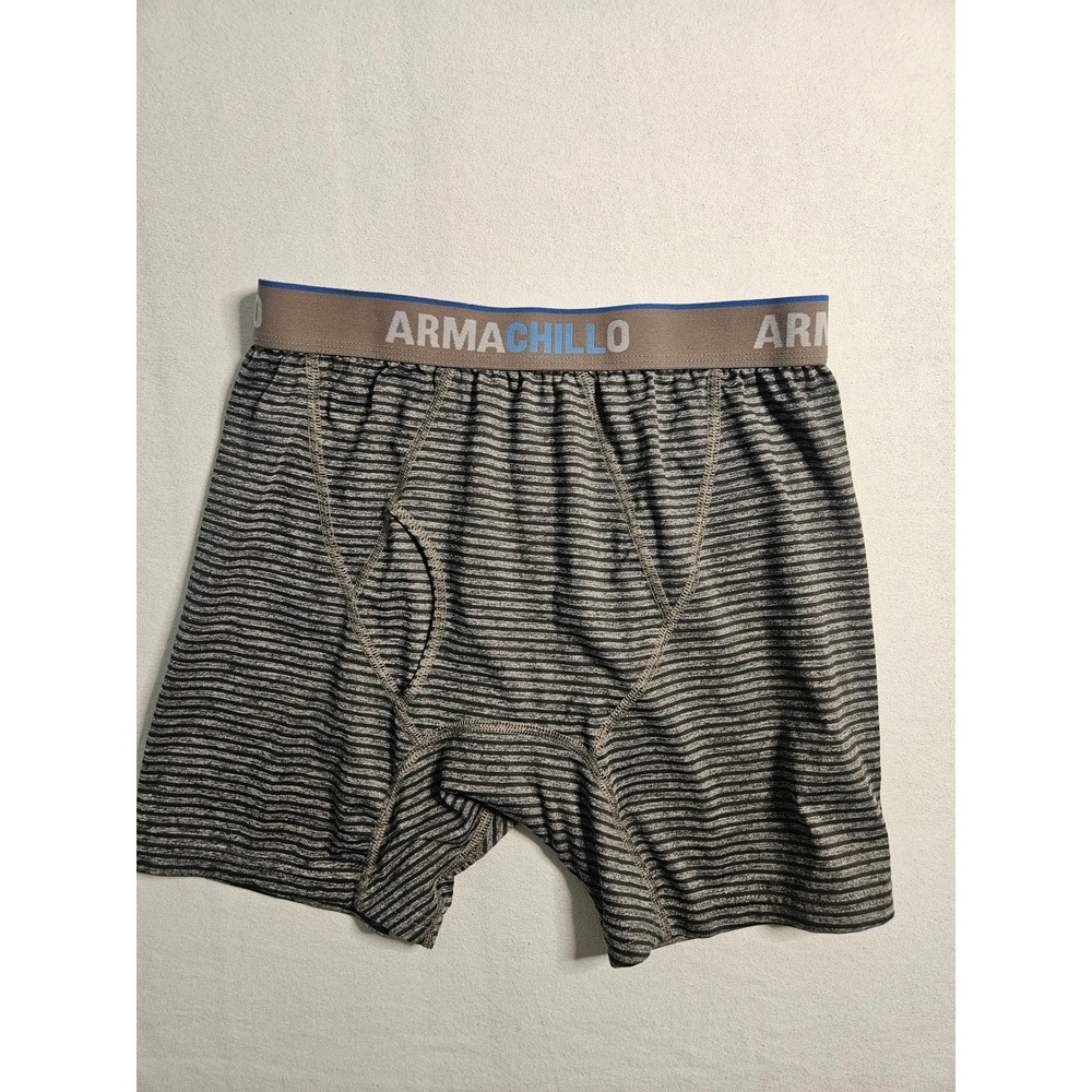 Duluth Trading Co Armachillo Boxer Briefs Mens S Grey Striped Performance